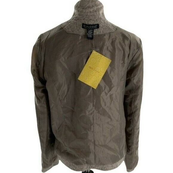 Dialogue Womens QVC Style Eyelet Embroidered Suit Jacket Blazer Size XL - Picture 4 of 10